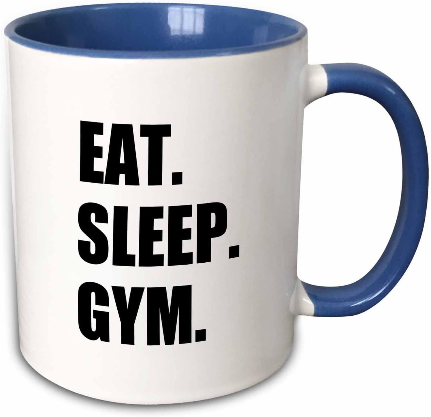 Eat Sleep Gym Two-Tone Mug, Blue, 325ml