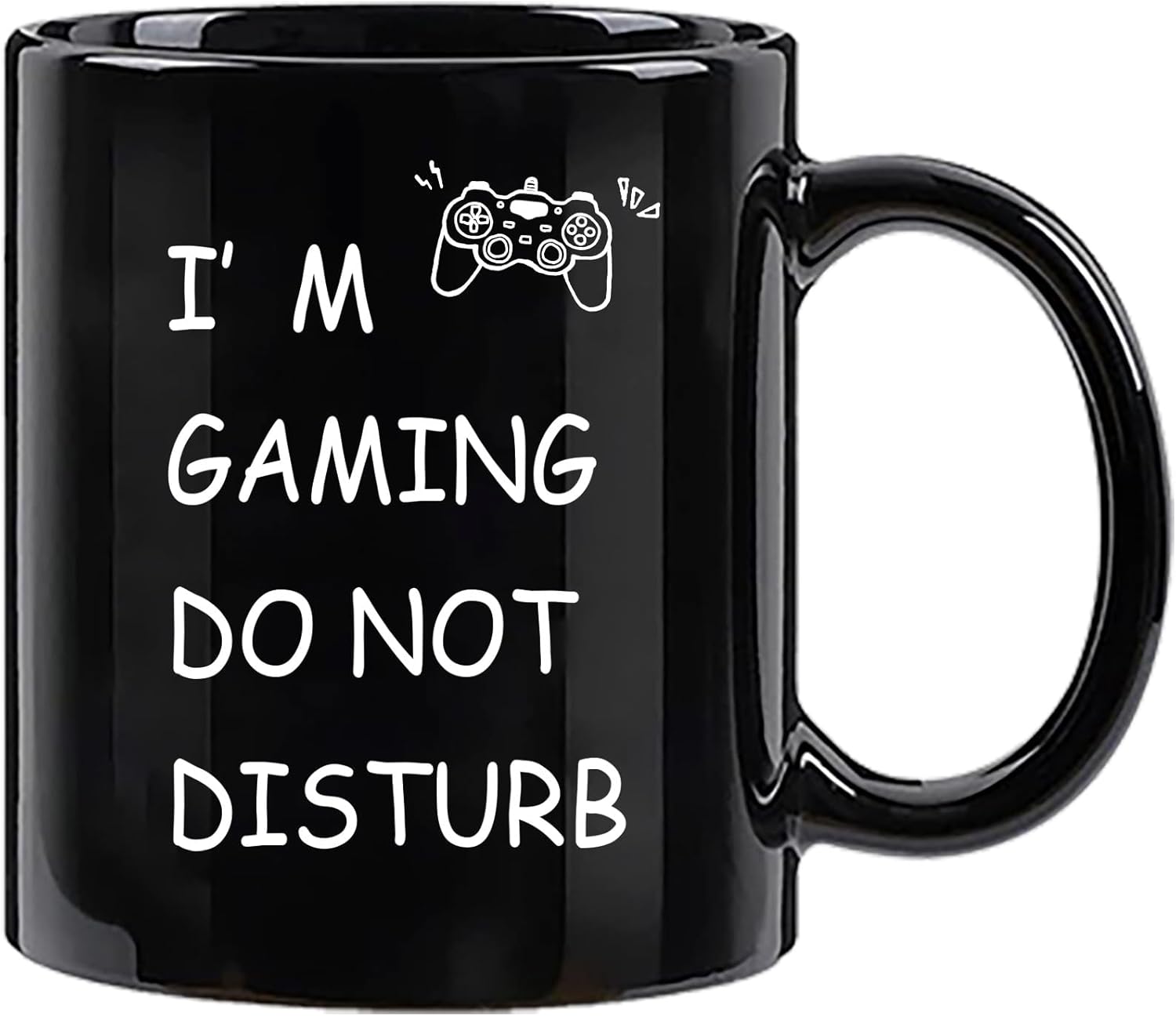 Gaming Mug - "I'm Gaming Do Not Disturb" - Gift for Gamers, Gaming Gifts, Christmas and Birthday Gifts for Gamers, Teen Boys, 11 oz - Black